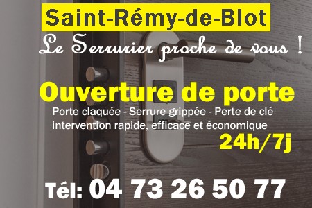 Ouverture de porte Saint-Rémy-de-Blot - Porte claquée Saint-Rémy-de-Blot - Porte fermée Saint-Rémy-de-Blot - serrure bloquée Saint-Rémy-de-Blot - serrure grippée Saint-Rémy-de-Blot