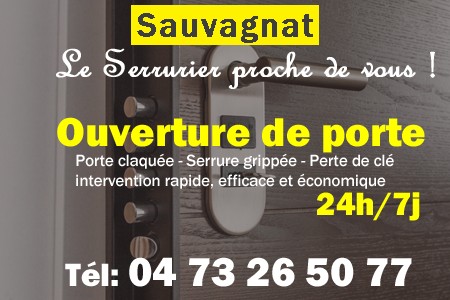 Ouverture de porte Sauvagnat - Porte claquée Sauvagnat - Porte fermée Sauvagnat - serrure bloquée Sauvagnat - serrure grippée Sauvagnat