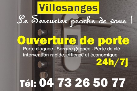 Ouverture de porte Villosanges - Porte claquée Villosanges - Porte fermée Villosanges - serrure bloquée Villosanges - serrure grippée Villosanges