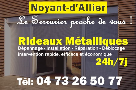 rideau metallique Noyant-d'Allier - rideaux metalliques Noyant-d'Allier - rideaux Noyant-d'Allier - entretien, Pose en neuf, pose en rénovation, motorisation, dépannage, déblocage, remplacement, réparation, automatisation de rideaux métalliques à Noyant-d'Allier