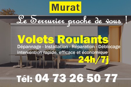 volet roulant Murat - volets Murat - volet Murat - entretien, Pose en neuf, pose en rénovation, motorisation, dépannage, déblocage, remplacement, réparation, automatisation de volet roulant à Murat