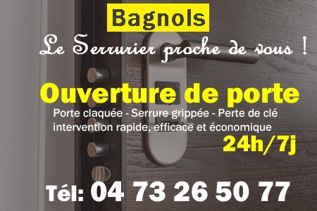 Ouverture de porte Bagnols - Porte claquée Bagnols - Porte fermée Bagnols - serrure bloquée Bagnols - serrure grippée Bagnols