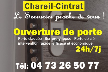 Ouverture de porte Chareil-Cintrat - Porte claquée Chareil-Cintrat - Porte fermée Chareil-Cintrat - serrure bloquée Chareil-Cintrat - serrure grippée Chareil-Cintrat