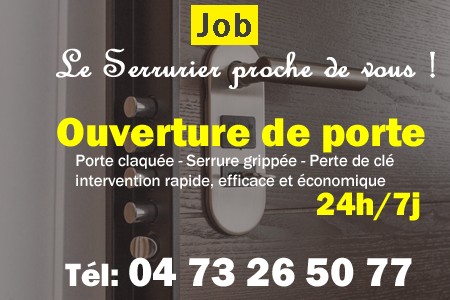 Ouverture de porte Job - Porte claquée Job - Porte fermée Job - serrure bloquée Job - serrure grippée Job