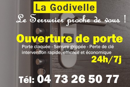 Ouverture de porte La Godivelle - Porte claquée La Godivelle - Porte fermée La Godivelle - serrure bloquée La Godivelle - serrure grippée La Godivelle