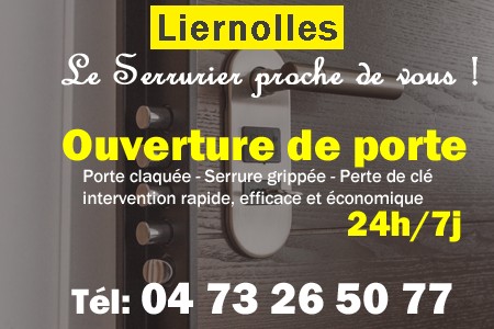 Ouverture de porte Liernolles - Porte claquée Liernolles - Porte fermée Liernolles - serrure bloquée Liernolles - serrure grippée Liernolles