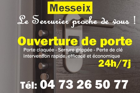 Ouverture de porte Messeix - Porte claquée Messeix - Porte fermée Messeix - serrure bloquée Messeix - serrure grippée Messeix