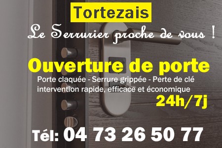 Ouverture de porte Tortezais - Porte claquée Tortezais - Porte fermée Tortezais - serrure bloquée Tortezais - serrure grippée Tortezais