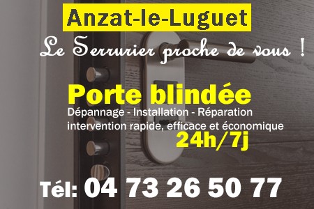 Porte blindée Anzat-le-Luguet - Porte blindee Anzat-le-Luguet - Blindage de porte Anzat-le-Luguet - Bloc porte Anzat-le-Luguet