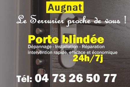 Porte blindée Augnat - Porte blindee Augnat - Blindage de porte Augnat - Bloc porte Augnat