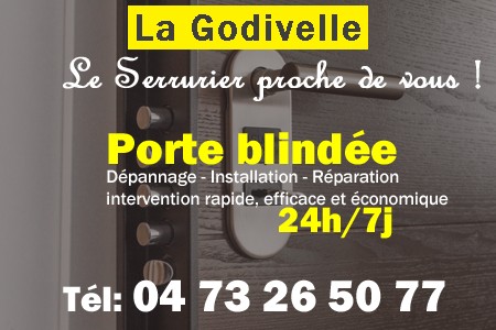 Porte blindée La Godivelle - Porte blindee La Godivelle - Blindage de porte La Godivelle - Bloc porte La Godivelle