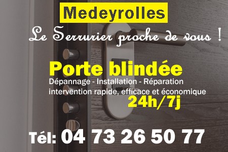 Porte blindée Medeyrolles - Porte blindee Medeyrolles - Blindage de porte Medeyrolles - Bloc porte Medeyrolles