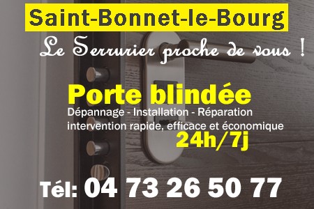 Porte blindée Saint-Bonnet-le-Bourg - Porte blindee Saint-Bonnet-le-Bourg - Blindage de porte Saint-Bonnet-le-Bourg - Bloc porte Saint-Bonnet-le-Bourg