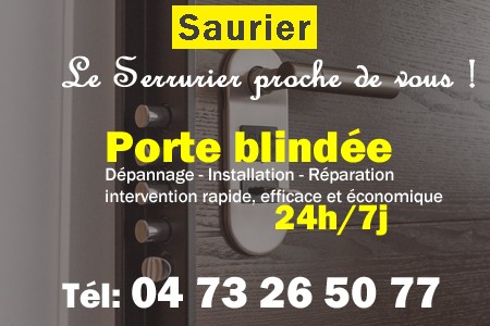 Porte blindée Saurier - Porte blindee Saurier - Blindage de porte Saurier - Bloc porte Saurier