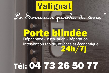 Porte blindée Valignat - Porte blindee Valignat - Blindage de porte Valignat - Bloc porte Valignat