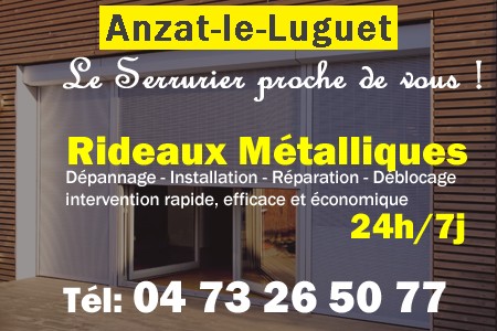 rideau metallique Anzat-le-Luguet - rideaux metalliques Anzat-le-Luguet - rideaux Anzat-le-Luguet - entretien, Pose en neuf, pose en rénovation, motorisation, dépannage, déblocage, remplacement, réparation, automatisation de rideaux métalliques à Anzat-le-Luguet