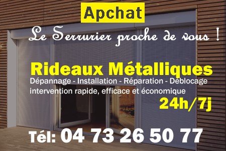 rideau metallique Apchat - rideaux metalliques Apchat - rideaux Apchat - entretien, Pose en neuf, pose en rénovation, motorisation, dépannage, déblocage, remplacement, réparation, automatisation de rideaux métalliques à Apchat