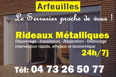 rideau metallique Arfeuilles - rideaux metalliques Arfeuilles - rideaux Arfeuilles - entretien, Pose en neuf, pose en rénovation, motorisation, dépannage, déblocage, remplacement, réparation, automatisation de rideaux métalliques à Arfeuilles