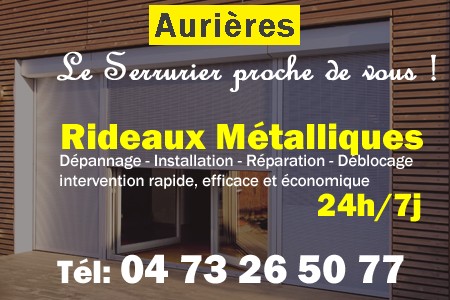 rideau metallique Aurières - rideaux metalliques Aurières - rideaux Aurières - entretien, Pose en neuf, pose en rénovation, motorisation, dépannage, déblocage, remplacement, réparation, automatisation de rideaux métalliques à Aurières