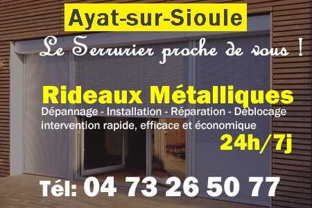 rideau metallique Ayat-sur-Sioule - rideaux metalliques Ayat-sur-Sioule - rideaux Ayat-sur-Sioule - entretien, Pose en neuf, pose en rénovation, motorisation, dépannage, déblocage, remplacement, réparation, automatisation de rideaux métalliques à Ayat-sur-Sioule