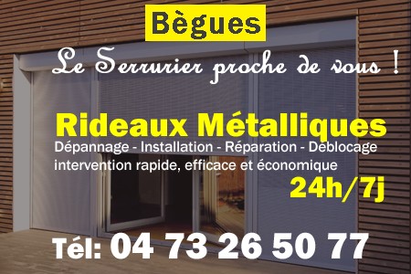 rideau metallique Bègues - rideaux metalliques Bègues - rideaux Bègues - entretien, Pose en neuf, pose en rénovation, motorisation, dépannage, déblocage, remplacement, réparation, automatisation de rideaux métalliques à Bègues