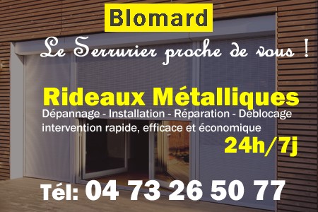 rideau metallique Blomard - rideaux metalliques Blomard - rideaux Blomard - entretien, Pose en neuf, pose en rénovation, motorisation, dépannage, déblocage, remplacement, réparation, automatisation de rideaux métalliques à Blomard