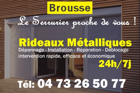 rideau metallique Brousse - rideaux metalliques Brousse - rideaux Brousse - entretien, Pose en neuf, pose en rénovation, motorisation, dépannage, déblocage, remplacement, réparation, automatisation de rideaux métalliques à Brousse