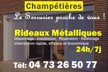 rideau metallique Champétières - rideaux metalliques Champétières - rideaux Champétières - entretien, Pose en neuf, pose en rénovation, motorisation, dépannage, déblocage, remplacement, réparation, automatisation de rideaux métalliques à Champétières