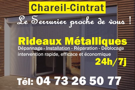 rideau metallique Chareil-Cintrat - rideaux metalliques Chareil-Cintrat - rideaux Chareil-Cintrat - entretien, Pose en neuf, pose en rénovation, motorisation, dépannage, déblocage, remplacement, réparation, automatisation de rideaux métalliques à Chareil-Cintrat