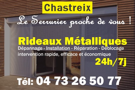 rideau metallique Chastreix - rideaux metalliques Chastreix - rideaux Chastreix - entretien, Pose en neuf, pose en rénovation, motorisation, dépannage, déblocage, remplacement, réparation, automatisation de rideaux métalliques à Chastreix