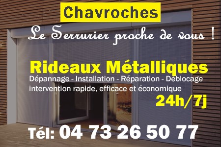 rideau metallique Chavroches - rideaux metalliques Chavroches - rideaux Chavroches - entretien, Pose en neuf, pose en rénovation, motorisation, dépannage, déblocage, remplacement, réparation, automatisation de rideaux métalliques à Chavroches