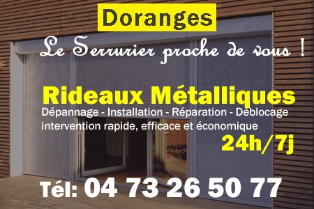 rideau metallique Doranges - rideaux metalliques Doranges - rideaux Doranges - entretien, Pose en neuf, pose en rénovation, motorisation, dépannage, déblocage, remplacement, réparation, automatisation de rideaux métalliques à Doranges