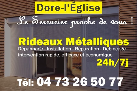 rideau metallique Dore-l'Église - rideaux metalliques Dore-l'Église - rideaux Dore-l'Église - entretien, Pose en neuf, pose en rénovation, motorisation, dépannage, déblocage, remplacement, réparation, automatisation de rideaux métalliques à Dore-l'Église