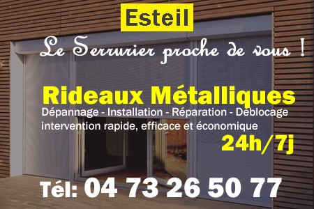 rideau metallique Esteil - rideaux metalliques Esteil - rideaux Esteil - entretien, Pose en neuf, pose en rénovation, motorisation, dépannage, déblocage, remplacement, réparation, automatisation de rideaux métalliques à Esteil