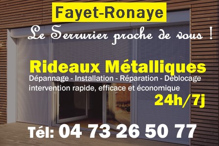 rideau metallique Fayet-Ronaye - rideaux metalliques Fayet-Ronaye - rideaux Fayet-Ronaye - entretien, Pose en neuf, pose en rénovation, motorisation, dépannage, déblocage, remplacement, réparation, automatisation de rideaux métalliques à Fayet-Ronaye