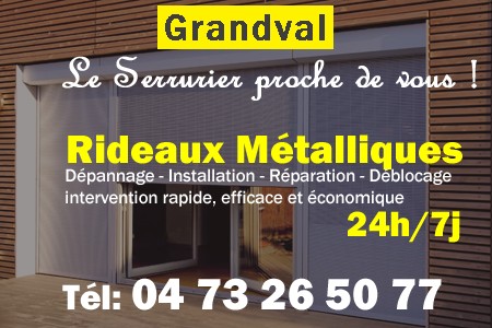 rideau metallique Grandval - rideaux metalliques Grandval - rideaux Grandval - entretien, Pose en neuf, pose en rénovation, motorisation, dépannage, déblocage, remplacement, réparation, automatisation de rideaux métalliques à Grandval