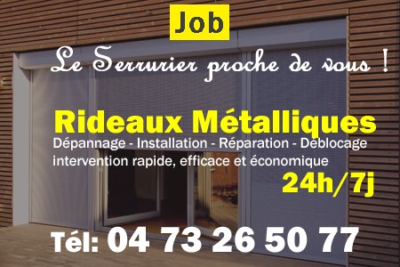 rideau metallique Job - rideaux metalliques Job - rideaux Job - entretien, Pose en neuf, pose en rénovation, motorisation, dépannage, déblocage, remplacement, réparation, automatisation de rideaux métalliques à Job