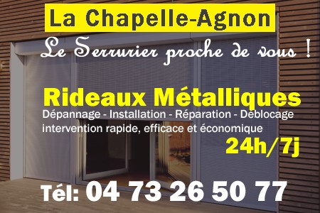 rideau metallique La Chapelle-Agnon - rideaux metalliques La Chapelle-Agnon - rideaux La Chapelle-Agnon - entretien, Pose en neuf, pose en rénovation, motorisation, dépannage, déblocage, remplacement, réparation, automatisation de rideaux métalliques à La Chapelle-Agnon