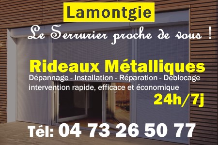 rideau metallique Lamontgie - rideaux metalliques Lamontgie - rideaux Lamontgie - entretien, Pose en neuf, pose en rénovation, motorisation, dépannage, déblocage, remplacement, réparation, automatisation de rideaux métalliques à Lamontgie