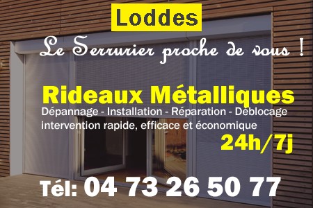 rideau metallique Loddes - rideaux metalliques Loddes - rideaux Loddes - entretien, Pose en neuf, pose en rénovation, motorisation, dépannage, déblocage, remplacement, réparation, automatisation de rideaux métalliques à Loddes