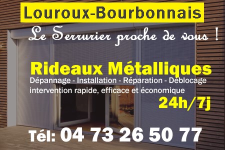 rideau metallique Louroux-Bourbonnais - rideaux metalliques Louroux-Bourbonnais - rideaux Louroux-Bourbonnais - entretien, Pose en neuf, pose en rénovation, motorisation, dépannage, déblocage, remplacement, réparation, automatisation de rideaux métalliques à Louroux-Bourbonnais