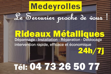 rideau metallique Medeyrolles - rideaux metalliques Medeyrolles - rideaux Medeyrolles - entretien, Pose en neuf, pose en rénovation, motorisation, dépannage, déblocage, remplacement, réparation, automatisation de rideaux métalliques à Medeyrolles