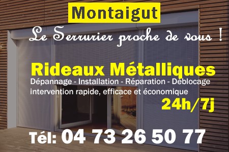 rideau metallique Montaigut - rideaux metalliques Montaigut - rideaux Montaigut - entretien, Pose en neuf, pose en rénovation, motorisation, dépannage, déblocage, remplacement, réparation, automatisation de rideaux métalliques à Montaigut