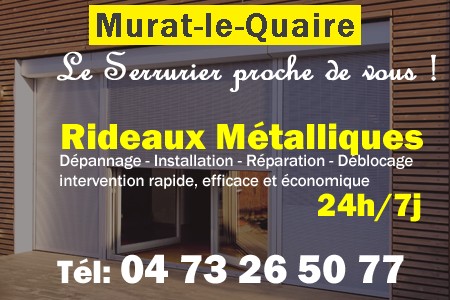 rideau metallique Murat-le-Quaire - rideaux metalliques Murat-le-Quaire - rideaux Murat-le-Quaire - entretien, Pose en neuf, pose en rénovation, motorisation, dépannage, déblocage, remplacement, réparation, automatisation de rideaux métalliques à Murat-le-Quaire