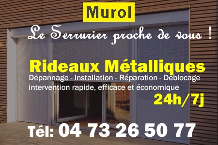 rideau metallique Murol - rideaux metalliques Murol - rideaux Murol - entretien, Pose en neuf, pose en rénovation, motorisation, dépannage, déblocage, remplacement, réparation, automatisation de rideaux métalliques à Murol