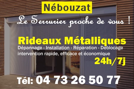 rideau metallique Nébouzat - rideaux metalliques Nébouzat - rideaux Nébouzat - entretien, Pose en neuf, pose en rénovation, motorisation, dépannage, déblocage, remplacement, réparation, automatisation de rideaux métalliques à Nébouzat