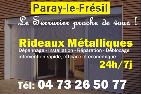 rideau metallique Paray-le-Frésil - rideaux metalliques Paray-le-Frésil - rideaux Paray-le-Frésil - entretien, Pose en neuf, pose en rénovation, motorisation, dépannage, déblocage, remplacement, réparation, automatisation de rideaux métalliques à Paray-le-Frésil