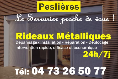 rideau metallique Peslières - rideaux metalliques Peslières - rideaux Peslières - entretien, Pose en neuf, pose en rénovation, motorisation, dépannage, déblocage, remplacement, réparation, automatisation de rideaux métalliques à Peslières