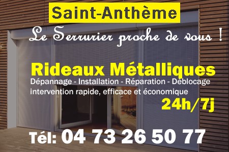 rideau metallique Saint-Anthème - rideaux metalliques Saint-Anthème - rideaux Saint-Anthème - entretien, Pose en neuf, pose en rénovation, motorisation, dépannage, déblocage, remplacement, réparation, automatisation de rideaux métalliques à Saint-Anthème