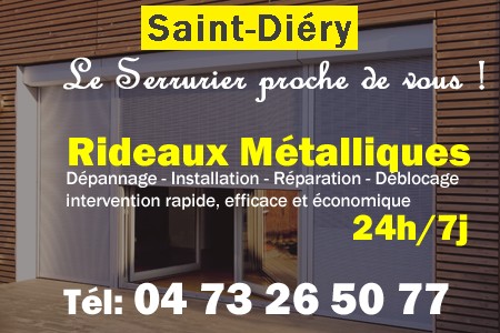 rideau metallique Saint-Diéry - rideaux metalliques Saint-Diéry - rideaux Saint-Diéry - entretien, Pose en neuf, pose en rénovation, motorisation, dépannage, déblocage, remplacement, réparation, automatisation de rideaux métalliques à Saint-Diéry